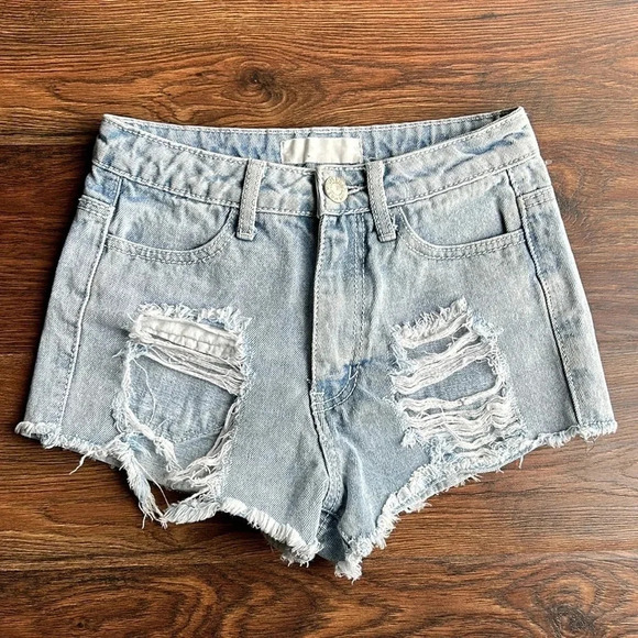 Almost Famous Distressed Shorts | Denim Shorts | Distressed Denim | Jean Shorts - Picture 1 of 8